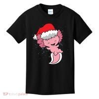 Cute Christmas Axolotl Santa Kids T-Shirt thumb 0