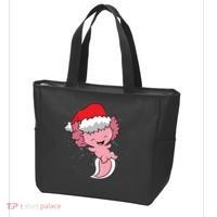Cute Christmas Axolotl Santa Tote Bag thumb 3