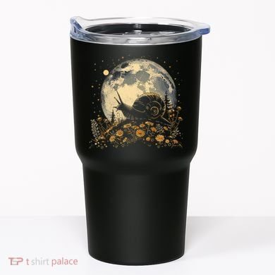 Cottage Core Aesthetic Snail Moon Flowers  Tumbler