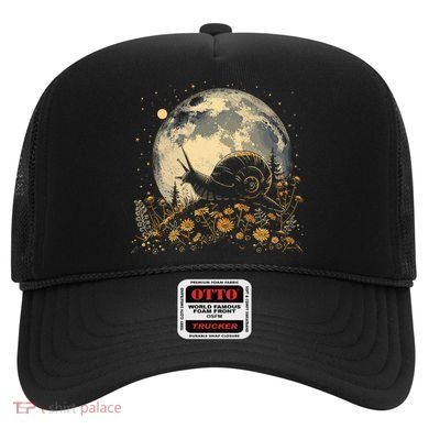 Cottage Core Aesthetic Snail Moon Flowers  Hat