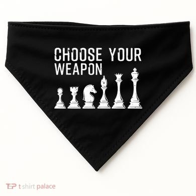 Cool Chess Art For Chess Player Chess Lovers USA-Made Doggie Bandana