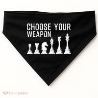 Cool Chess Art For Chess Player Chess Lovers USA-Made Doggie Bandana thumb 0