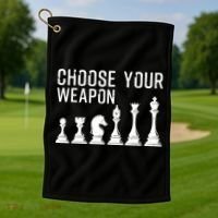 Cool Chess Art For Chess Player Chess Lovers Golf Towel thumb 1