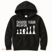 Cool Chess Art For Chess Player Chess Lovers Kids Hoodie thumb 0