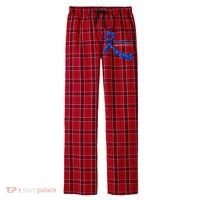 Colon Cancer Awareness Ribbon Men's Flannel Plaid Pajama Pants thumb 0