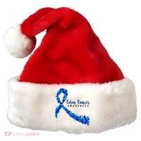 Colon Cancer Awareness Ribbon Santa Hat thumb 0