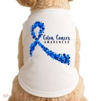 Colon Cancer Awareness Ribbon Doggie Tank thumb 0