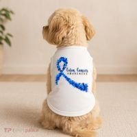 Colon Cancer Awareness Ribbon Doggie Tank thumb 2