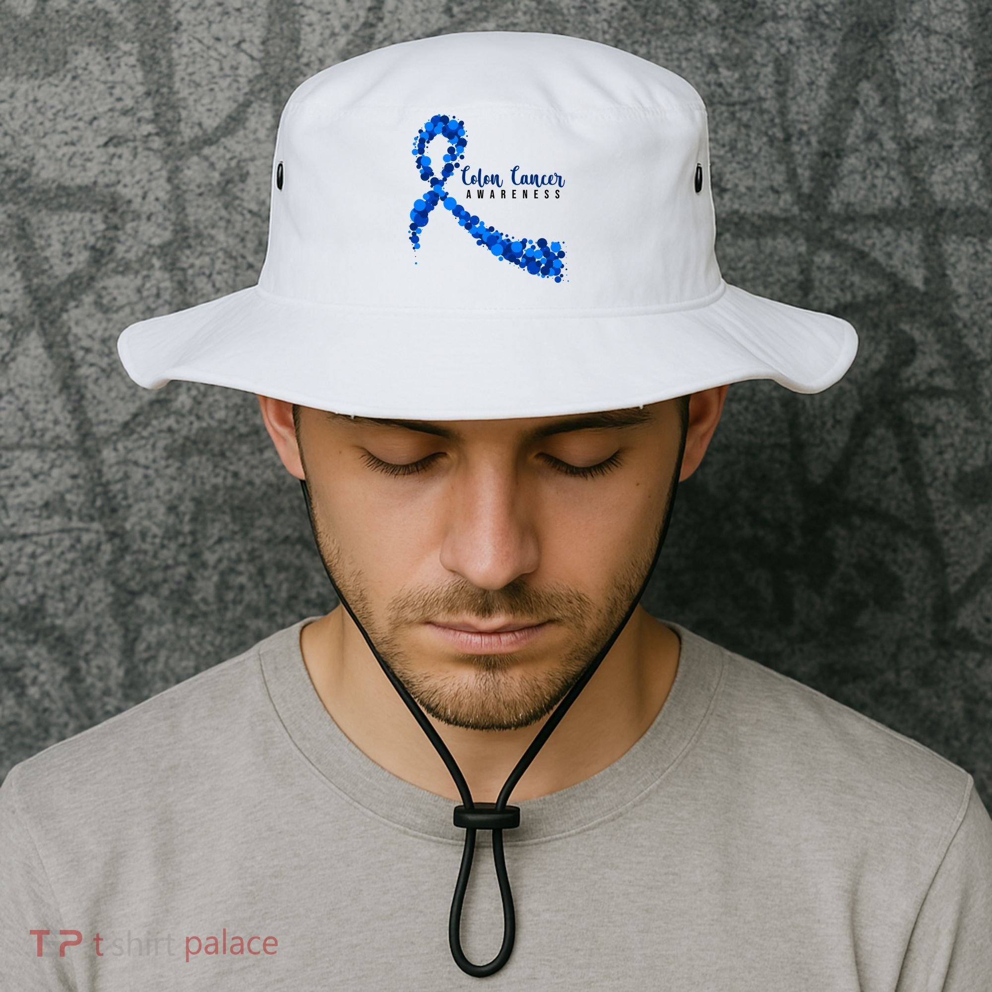 Colon Cancer Awareness Ribbon Bucket Hat