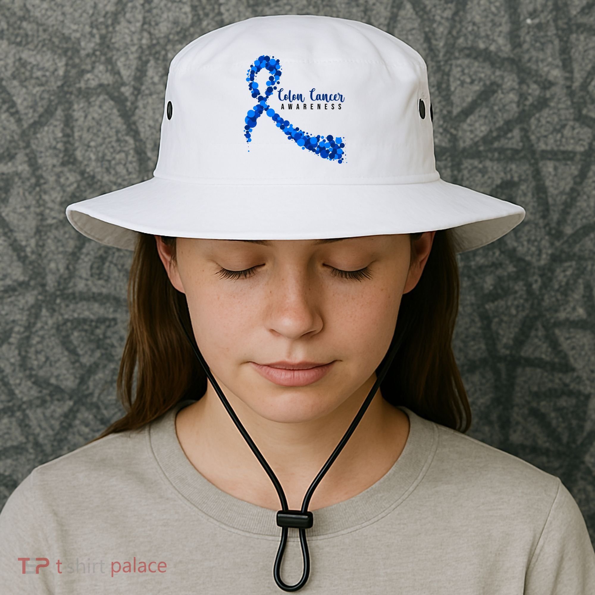 Colon Cancer Awareness Ribbon Bucket Hat