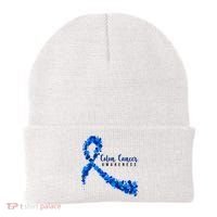 Colon Cancer Awareness Ribbon Beanie thumb 0