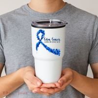 Colon Cancer Awareness Ribbon Tumbler thumb 2