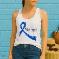Colon Cancer Awareness Ribbon Women's Tank Top thumb 2