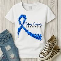 Colon Cancer Awareness Ribbon Women's T-Shirt thumb 3