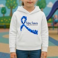 Colon Cancer Awareness Ribbon Kids Hoodie thumb 3