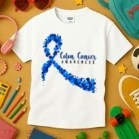 Colon Cancer Awareness Ribbon Kids T-Shirt thumb 3
