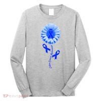 Colon Cancer Awareness Ribbon Flower Long Sleeve Shirt thumb 0