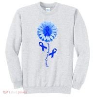 Colon Cancer Awareness Ribbon Flower Sweatshirt thumb 0