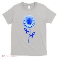 Colon Cancer Awareness Ribbon Flower T-Shirt thumb 0