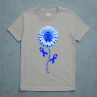 Colon Cancer Awareness Ribbon Flower T-Shirt thumb 5