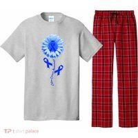 Colon Cancer Awareness Ribbon Flower Pajama Set thumb 0