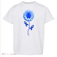 Colon Cancer Awareness Ribbon Flower Toddler T-Shirt thumb 0