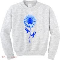 Colon Cancer Awareness Ribbon Flower Kids Sweatshirt thumb 0