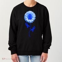 Colon Cancer Awareness Ribbon Flower Women's Sweatshirt thumb 0