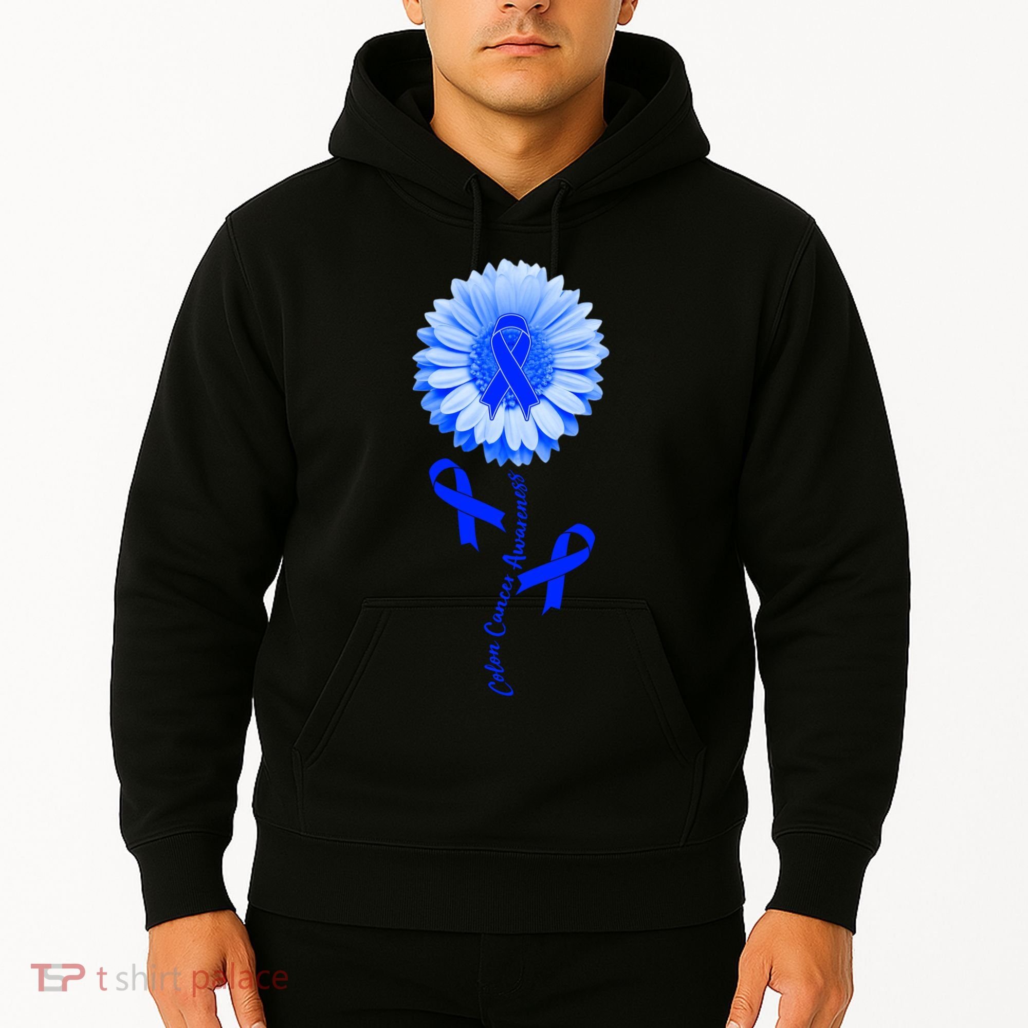 Colon Cancer Awareness Ribbon Flower Hoodie
