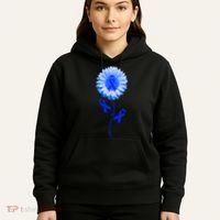 Colon Cancer Awareness Ribbon Flower Hoodie thumb 5