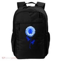 Colon Cancer Awareness Ribbon Flower Backpack thumb 0