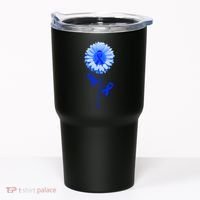 Colon Cancer Awareness Ribbon Flower Tumbler thumb 0