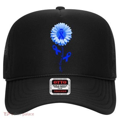 Colon Cancer Awareness Ribbon Flower Hat