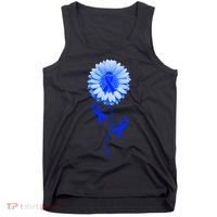 Colon Cancer Awareness Ribbon Flower Tank Top thumb 0