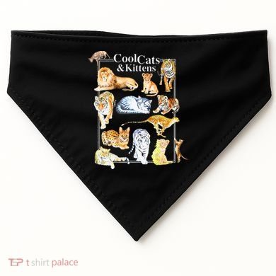 Cool Cats And Kittens Tiger Lion Leopard Felines USA-Made Doggie Bandana