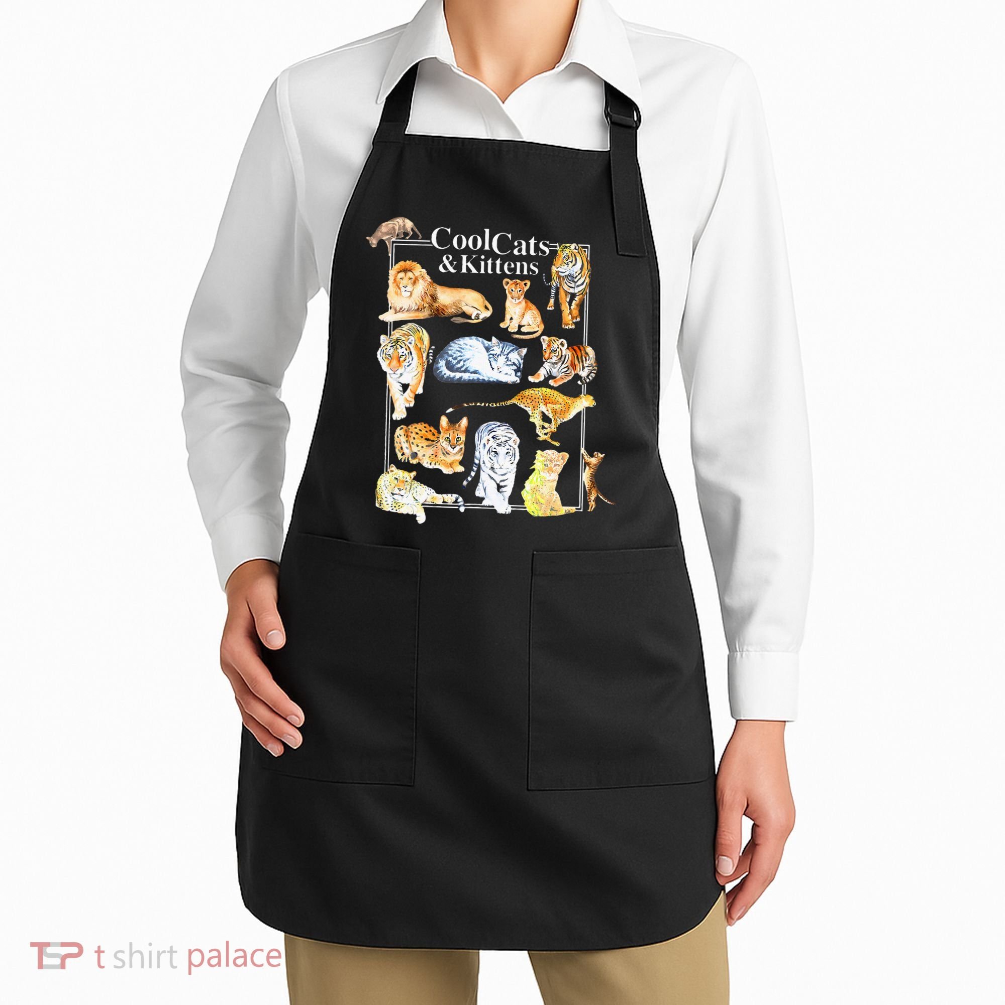 Cool Cats And Kittens Tiger Lion Leopard Felines Apron