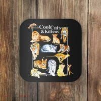 Cool Cats And Kittens Tiger Lion Leopard Felines Coaster thumb 0