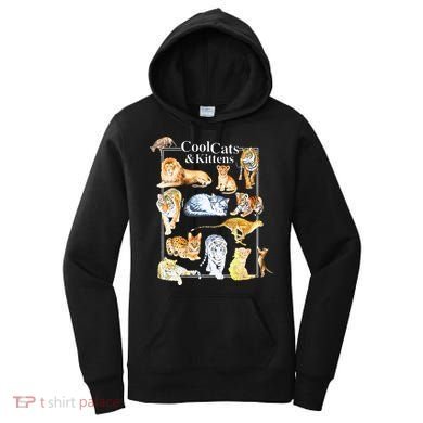 Cool Cats And Kittens Tiger Lion Leopard Felines Women's Hoodie