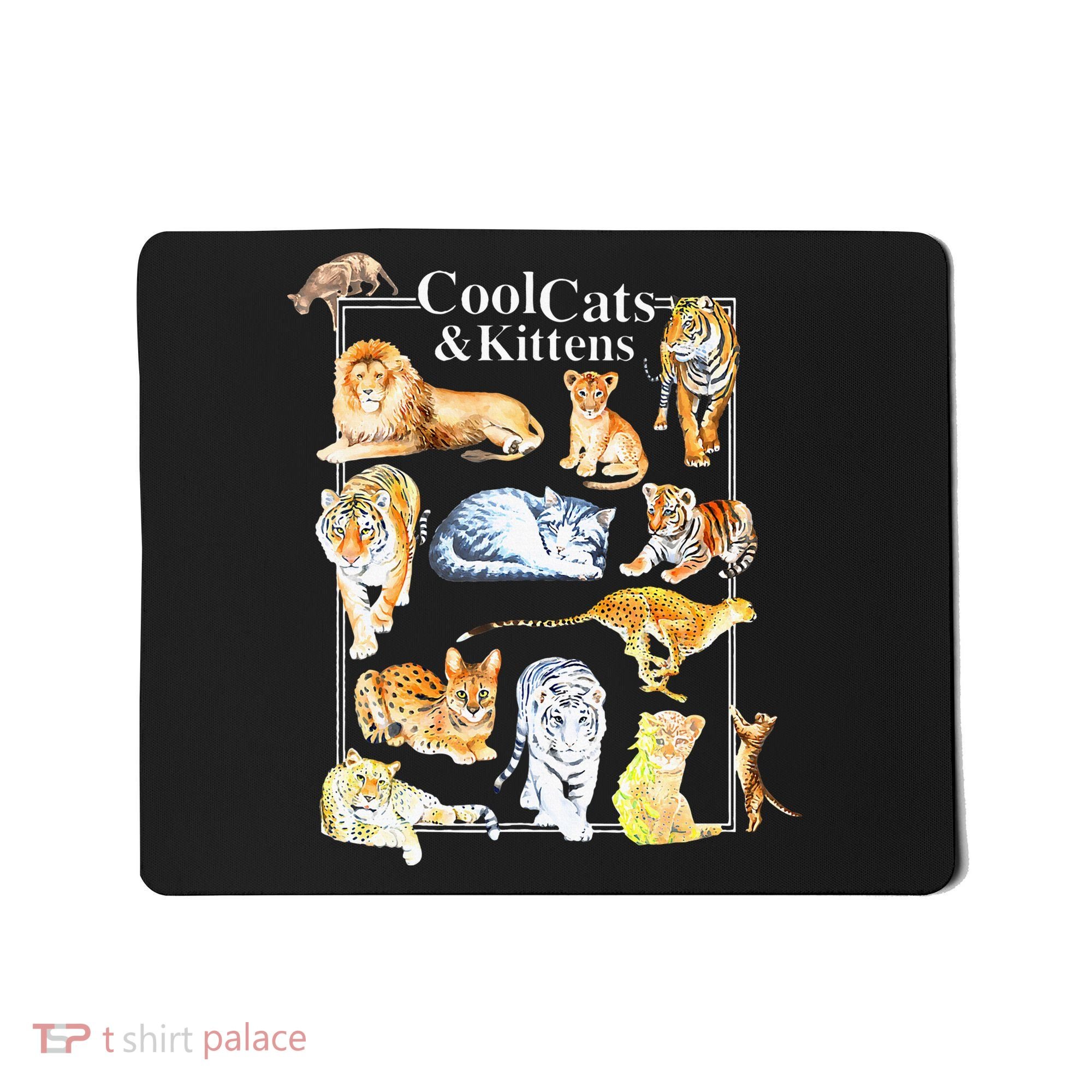 Cool Cats And Kittens Tiger Lion Leopard Felines Mousepad