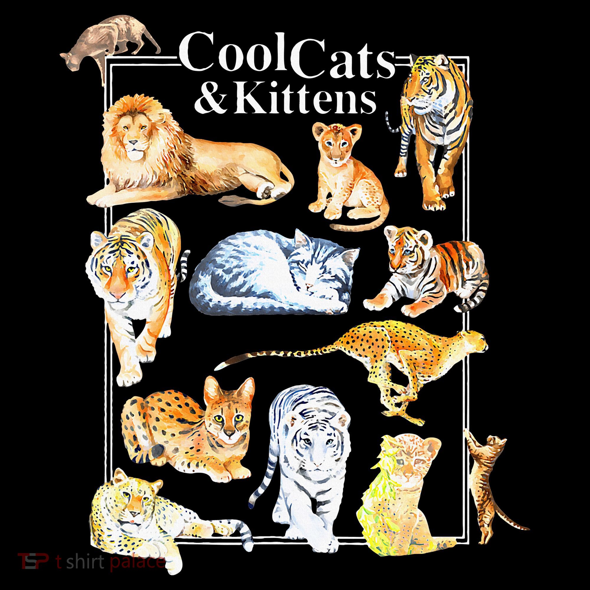 Cool Cats And Kittens Tiger Lion Leopard Felines Women's Tank Top