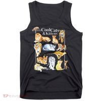 Cool Cats And Kittens Tiger Lion Leopard Felines Tank Top thumb 0