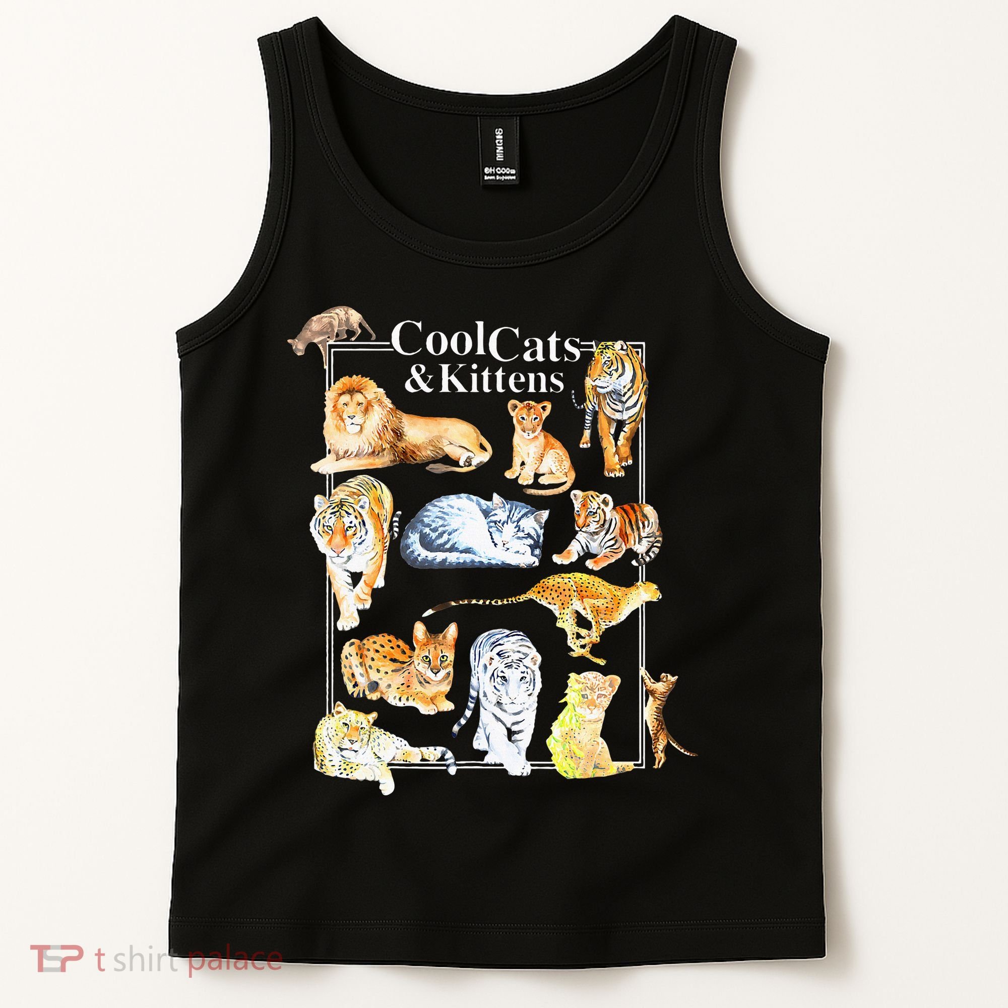 Cool Cats And Kittens Tiger Lion Leopard Felines Tank Top