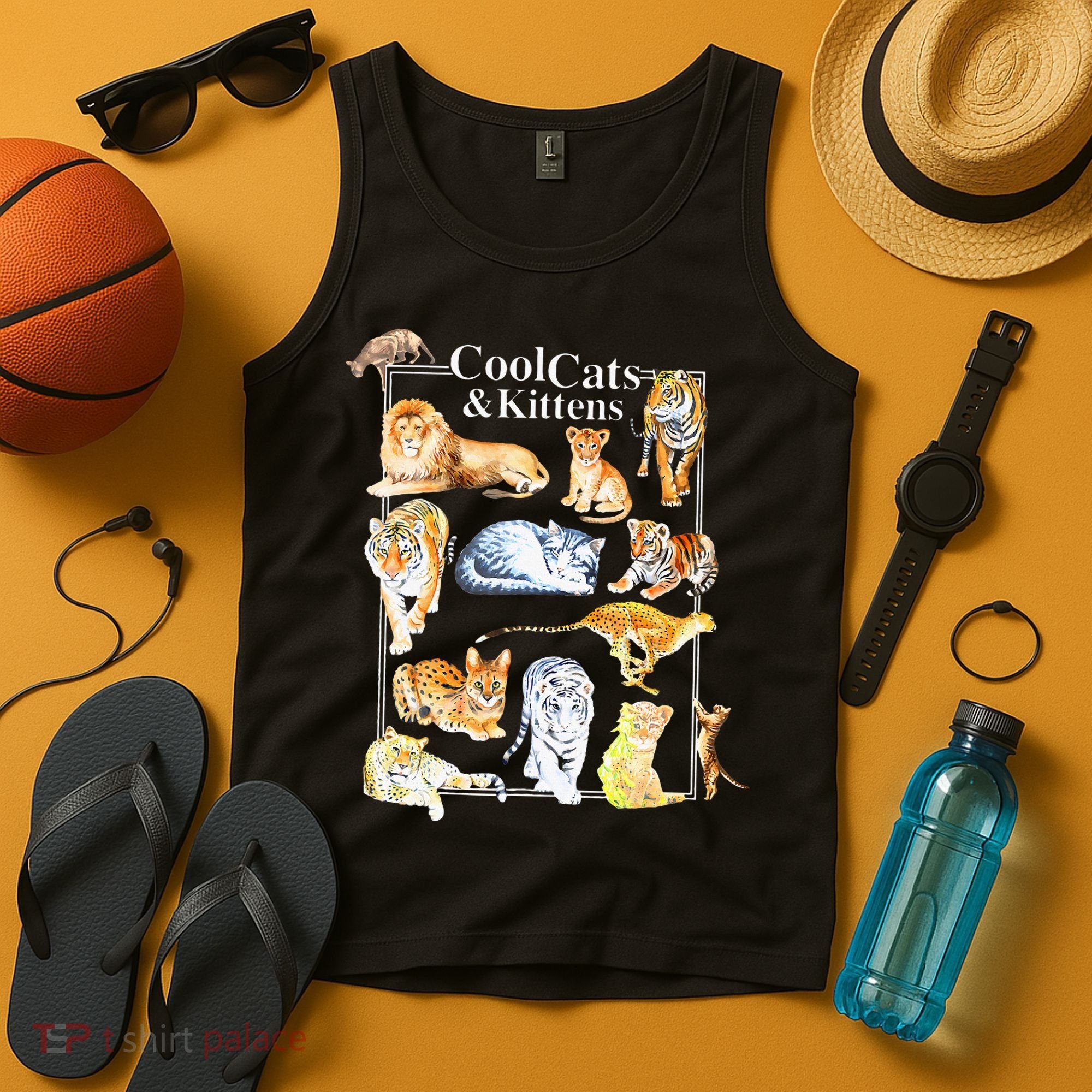 Cool Cats And Kittens Tiger Lion Leopard Felines Tank Top