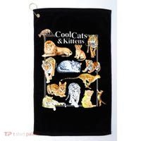 Cool Cats And Kittens Tiger Lion Leopard Felines Golf Towel thumb 0