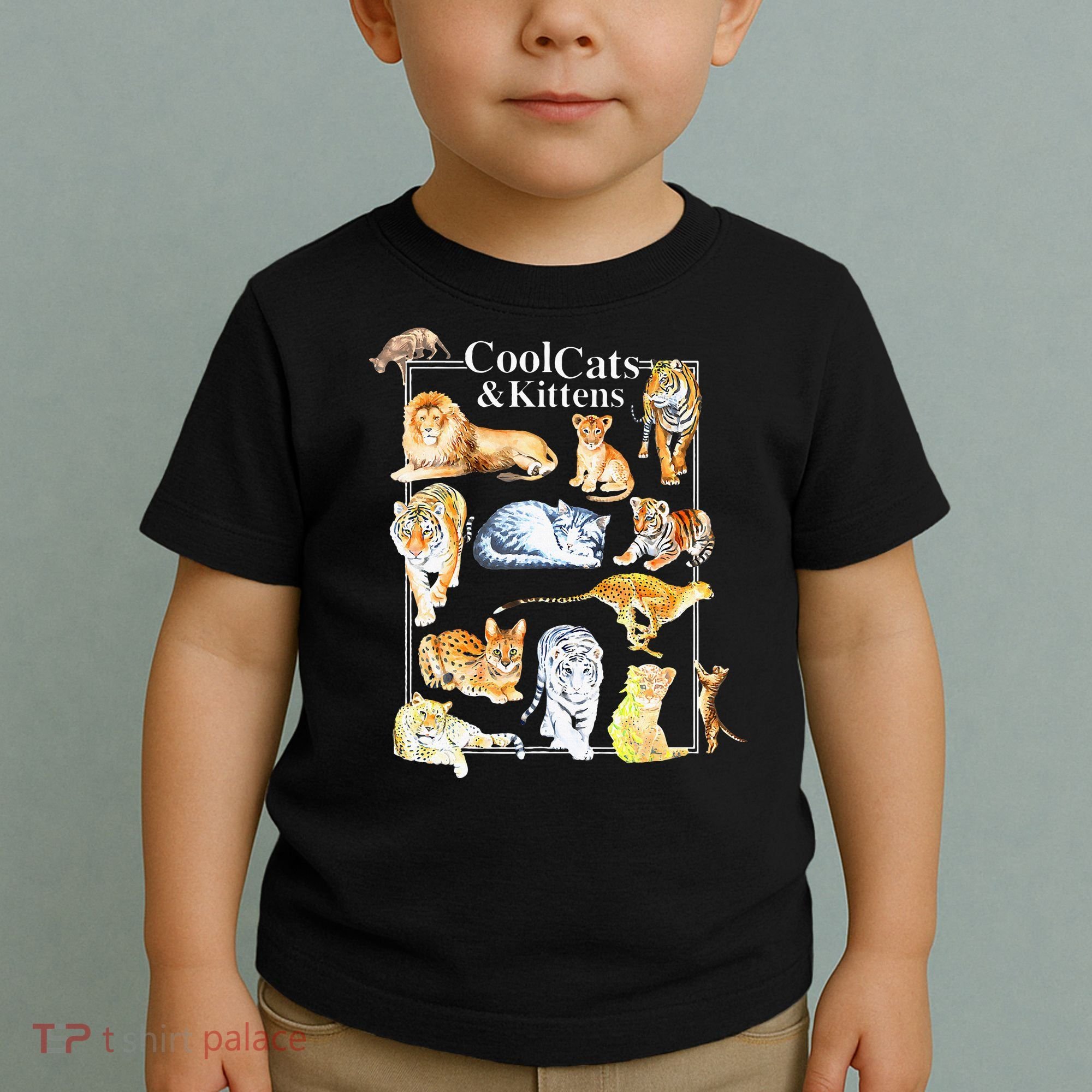 Cool Cats And Kittens Tiger Lion Leopard Felines Toddler T-Shirt