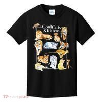 Cool Cats And Kittens Tiger Lion Leopard Felines Kids T-Shirt thumb 0