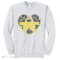 Childhood Cancer Awareness Word Text Art Heart Sweatshirt thumb 0