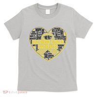 Childhood Cancer Awareness Word Text Art Heart T-Shirt thumb 0