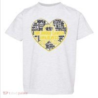 Childhood Cancer Awareness Word Text Art Heart Toddler T-Shirt thumb 0