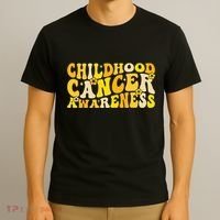 Childhood Cancer Awareness Rainbow Awareness T-Shirt thumb 3